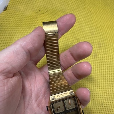 VINTAGE CITIZEN ANA DIGI TEMP 8980 WATCH Gold Tone JAPAN 30-5022