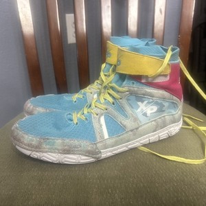 Xtreme Pro Apparel Wrestling Shoes Mens 10 Mesh Body Pink Yellow Baby Blue