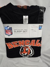 Officially Licensed NFL Men's Lodge Plaid PJ Set Browns-Bengals 