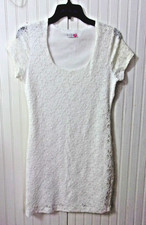 Body Control Stretch White Lace Dress Size S