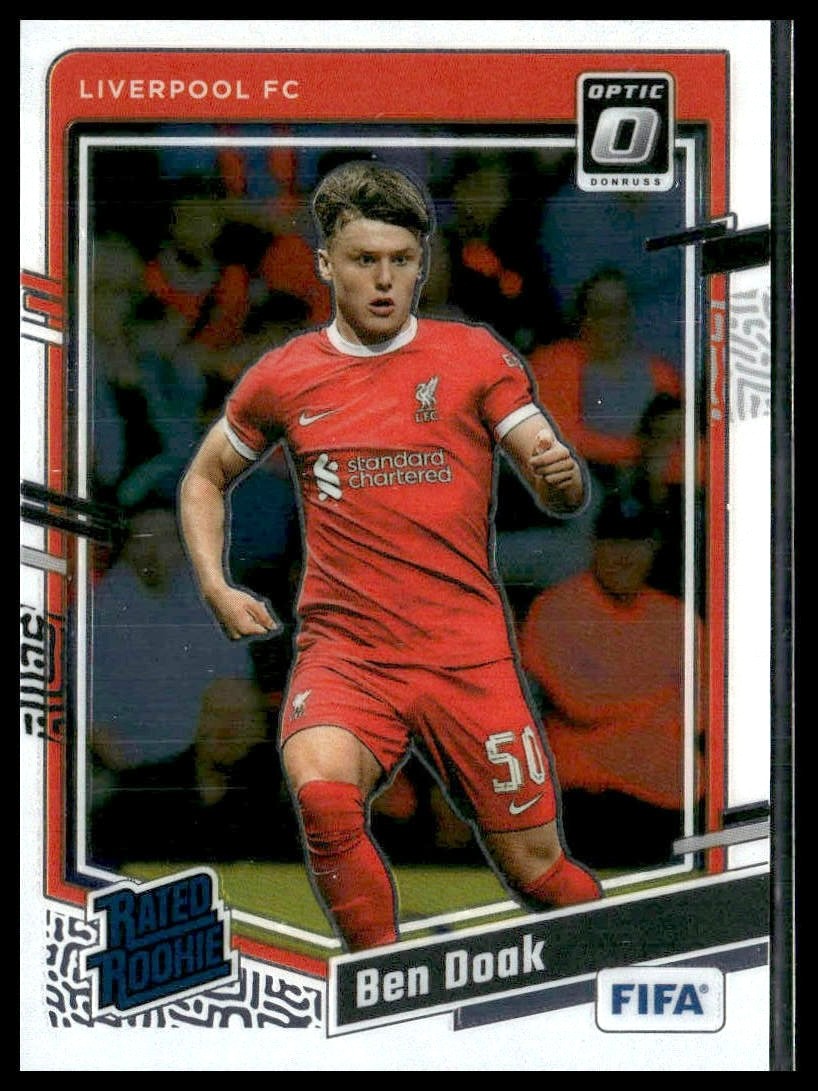 2023-24 Donruss 182 Ben Doak Optic Liverpool Rated Rookie RC