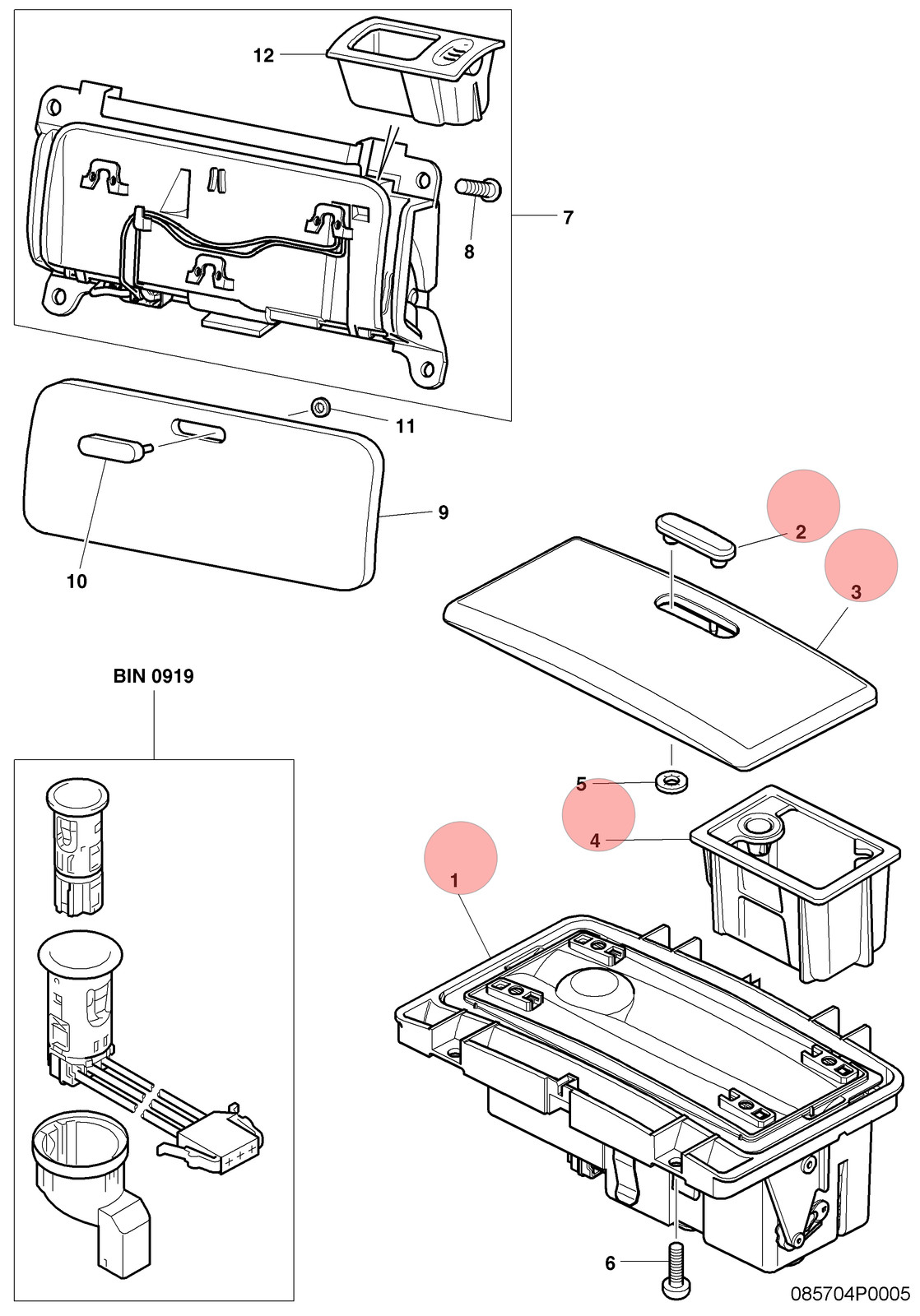 Bentley Continental GT Speed 2007-2011 Center console storage compartment