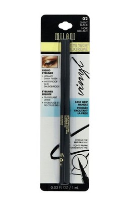 MILANI Eye Tech Extreme Vinyl 02 Shiny Black Eyeliner Waterproof New In Package