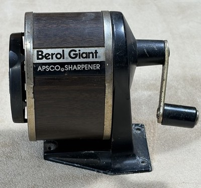 Vintage Berol Giant APSCO 6 Hole Pencil Sharpener Wall Mount USA Office Closure