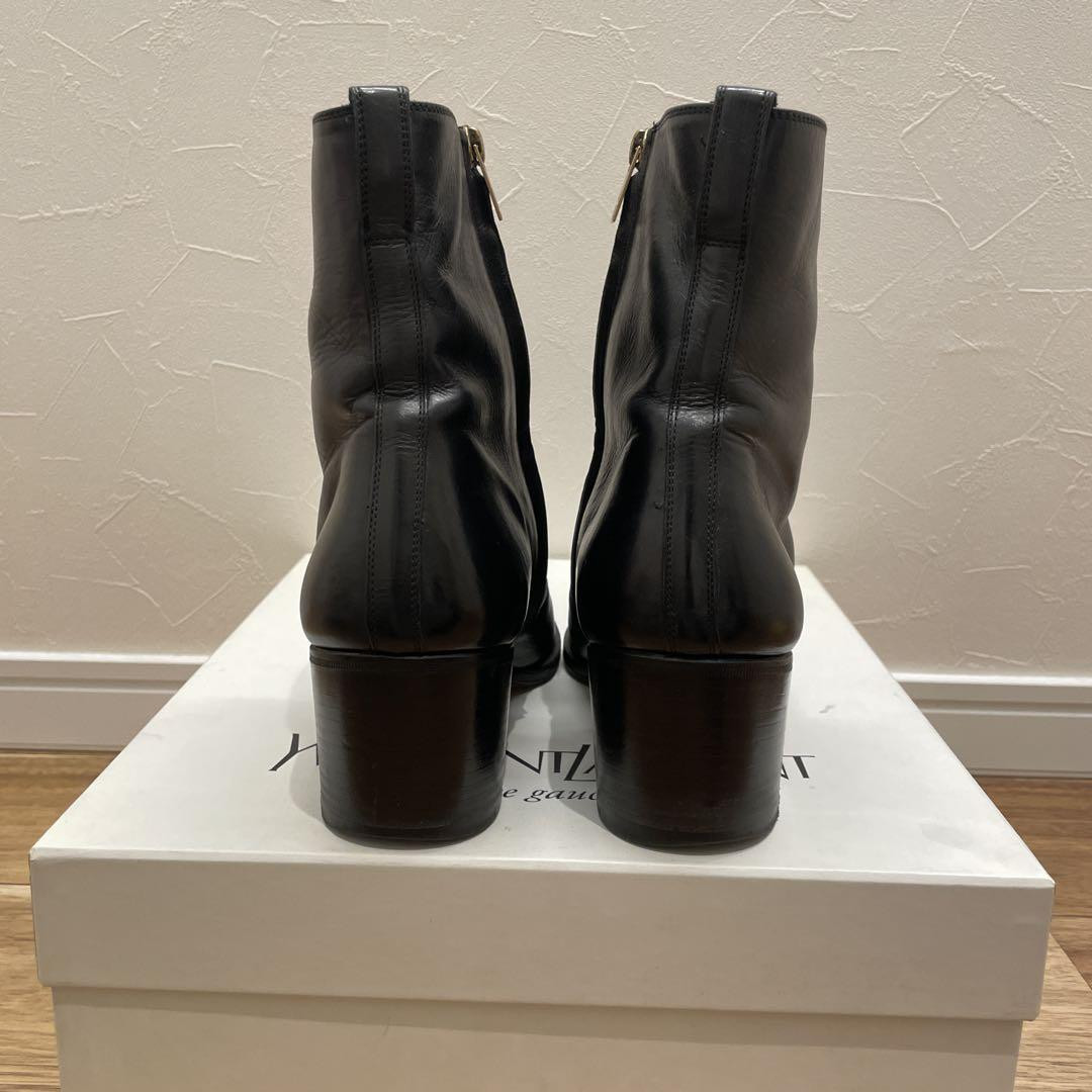 YSL Yves Saint Laurent JONNY65 Zip Ankle Boots Black Calf