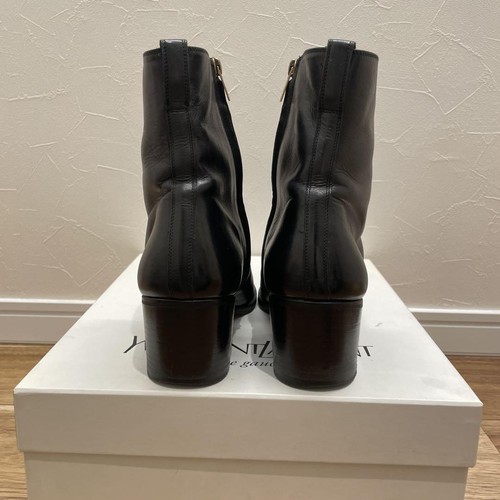 YSL Yves Saint Laurent JONNY65 Zip Ankle Boots Black Calf Leather Men's 42/US9 - Picture 20 of 24