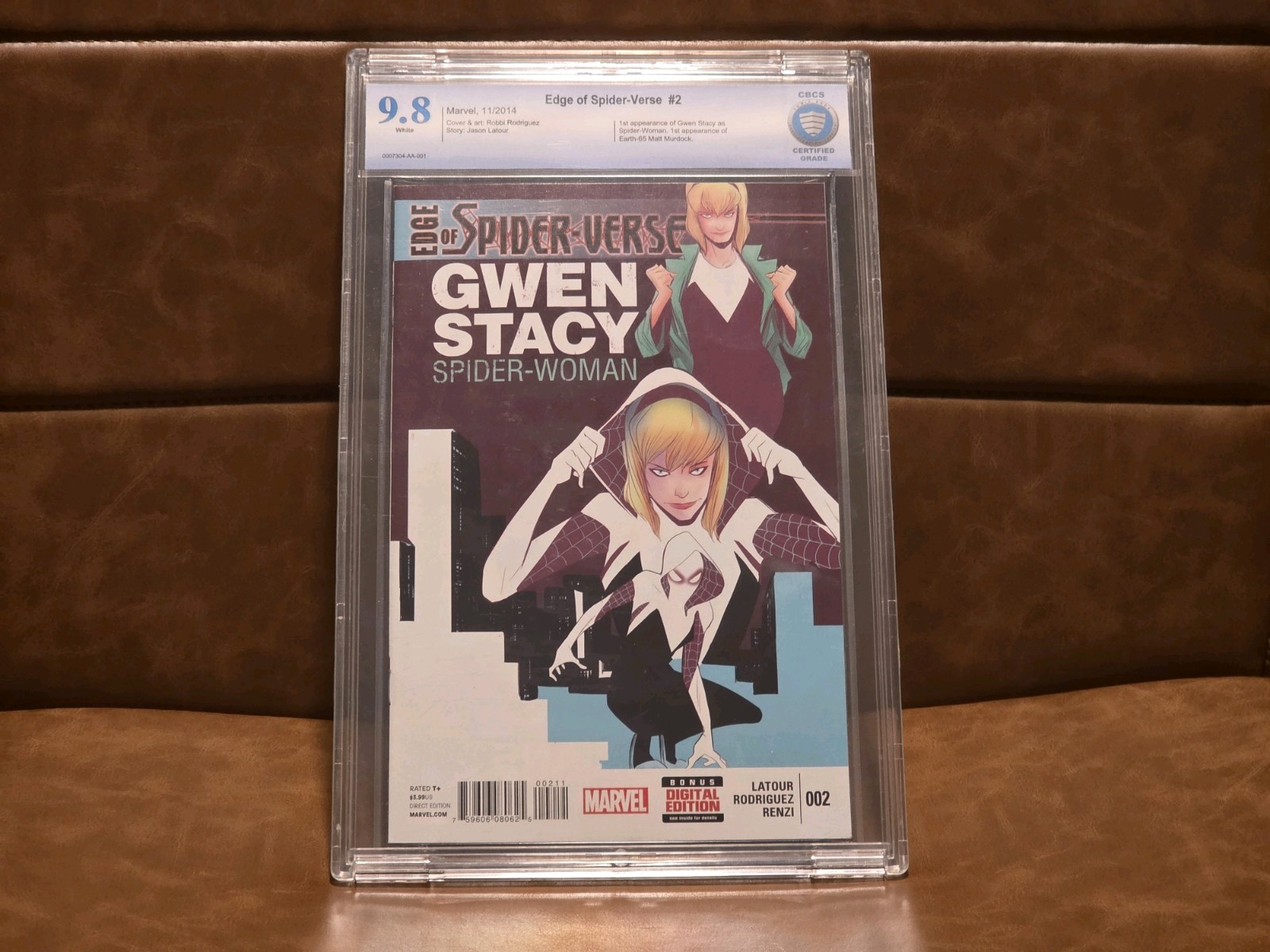 Edge of Spider-Verse #2 1st Print CBCS 9.8 Not CGC 1st App Spider-Gwen