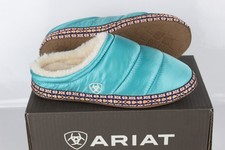 Ariat Women's Cirus Clog Slippers Faux Fur Turquoise AR2696-440
