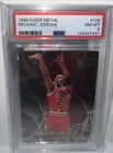 Michael Jordan 1996 Fleet Metal, Metalized #128 PSA 8