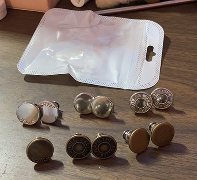 #ad #ad 12 Sets Button Pins for Loose Jeans No Sew and Tools Instant Replacement Snap $5.01