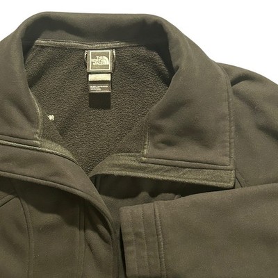 The North Face Womens Avery Jacket A8XR Black Full Zip Softshell Fleece Lined