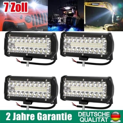 4X LED 400W Arbeitsscheinwerfer KFZ 12V 24V Auto Flutlicht Traktor Scheinwerfer