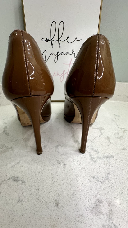 Zapatos de tacón LK Bennett 38 plataforma trineo topo - lujo silencioso Foto 4 de 4