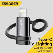 Essager Lighting to USB C Adapter 3A Fast Charging iPhone iPad Converter