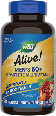 Nature S Way Alive! Men S 50+ Complete Multivitamin, Supports Multiple Body S...