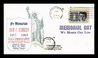 US COVER PRESIDENT JOHN F KENNEDY MEMORIAL DAY FIRST DAY ISSUE KHOL KRAFT