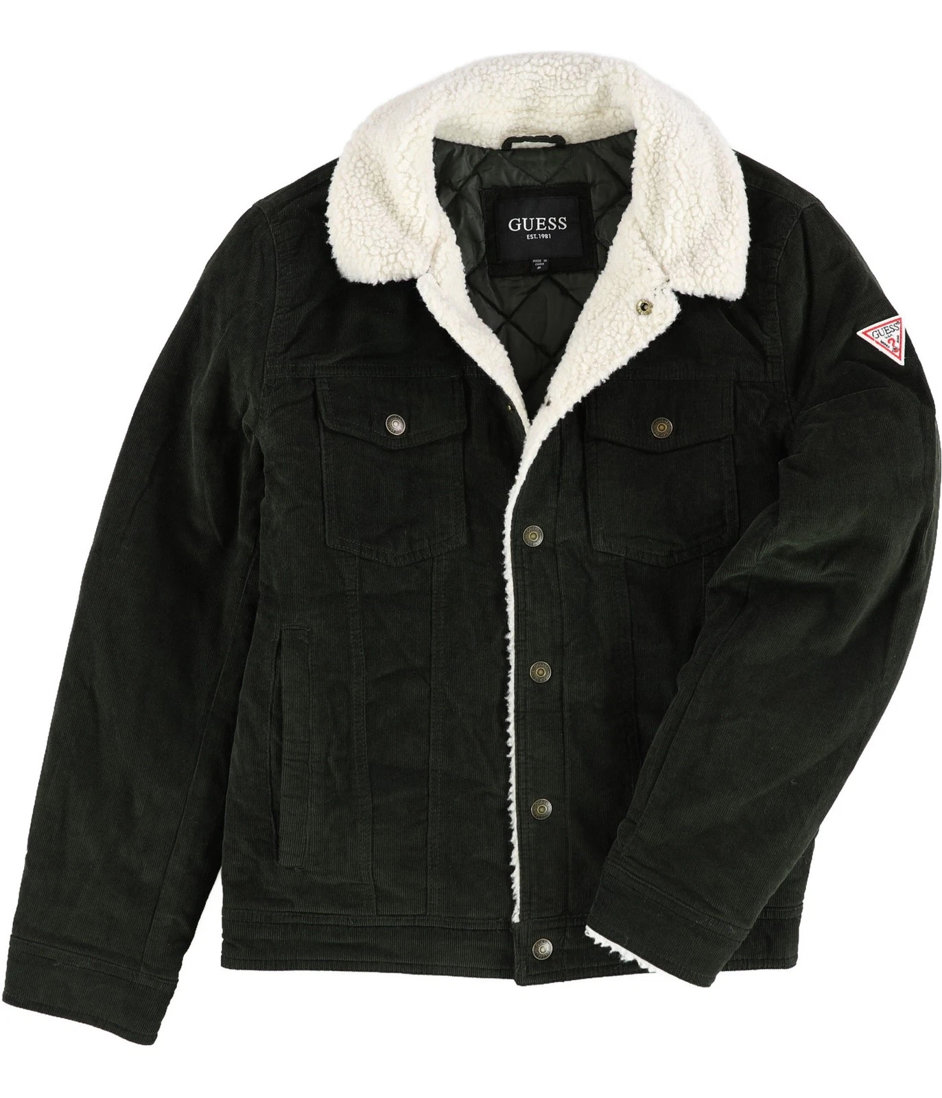 GUESS Mens Sherpa Trim Bomber Jacket
Opens in a new window or tab