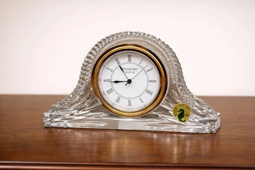 Vintage Waterford Wharton Lead Crystal Mantle Clock – Ireland – 1980s/90s