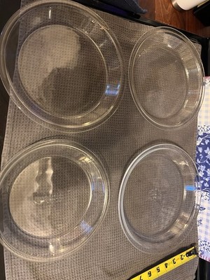 Vintage PYREX Borosilicate Pie Dish Set - (4) Mixed Sizes - All Caps Logo
