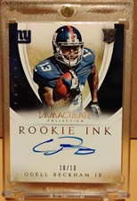 2014 Odell Beckham Jr 10/10 Panini Immaculate Rookie Ink Autograph  VHTF!!!!!