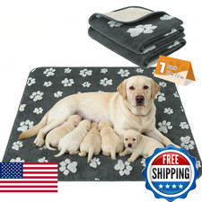 KOOLTAIL Washable & Waterproof Dog Whelping Pad for Large Dogs, 72x72in Super Ab