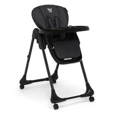 by Delta Children 2-in-1 SlimFold High Chair for Babies and Toddlers, Black