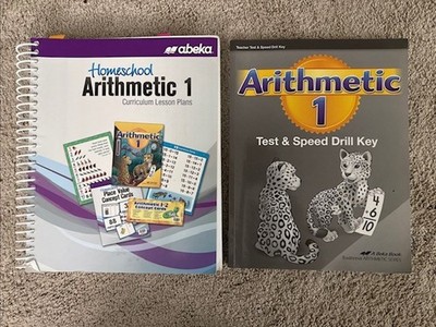Abeka Homeschool Arithmetic 1 Curriculum Lesson Plans, Test Speed Drill Key EUC