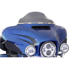 Klock Werks FLARE Dark Smoke 6.5" Batwing Windshield for Harley Touring FLH/X...