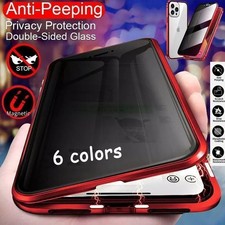 Privacy Anti Spy Magnetic 360 Protective Case For iPhone 16 Pro Max 15 14 13 17
