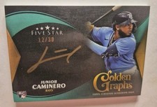 2024 Topps Five Star Junior Caminero RC Golden Graphs Auto  /30 ROOKIE AUTOGRAPH