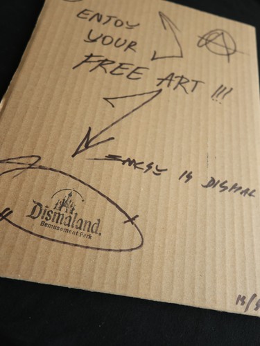 Graffiti, Dismaland, Street Art, Cardboard,original spray,artwork,signed, BANKSY - Picture 4 of 4