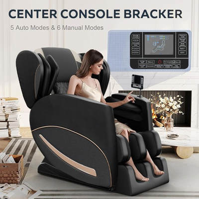 #ad #ad New Full Body Air Pressure Shiatsu Massage Chair Recliner ZERO GRAVITY Black $529.79