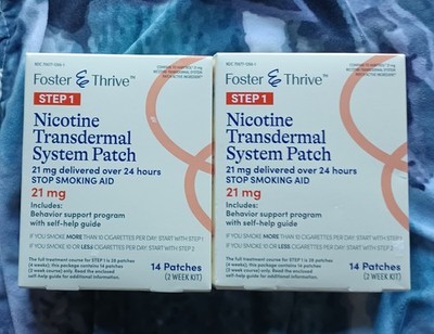 Foster & Thrive Nicotine Transdermal System Patch 21mg 14 Patches Exp. 2026/11