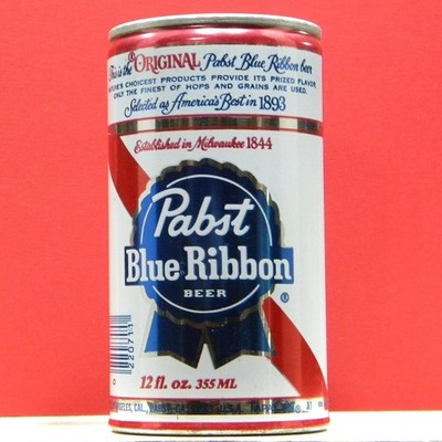 Pabst Blue Ribbon Beer Beer 12 oz A/F Can Unique Bottom End Wisconsin 78J H/G