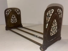 Vintage Brass Neoclassic Book Shelf Expanding Hypocrites Art Nouveau