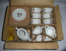 Vintage 1950s Grantcrest Child's Tea Set Boy giving Girl Flowers New in Box
