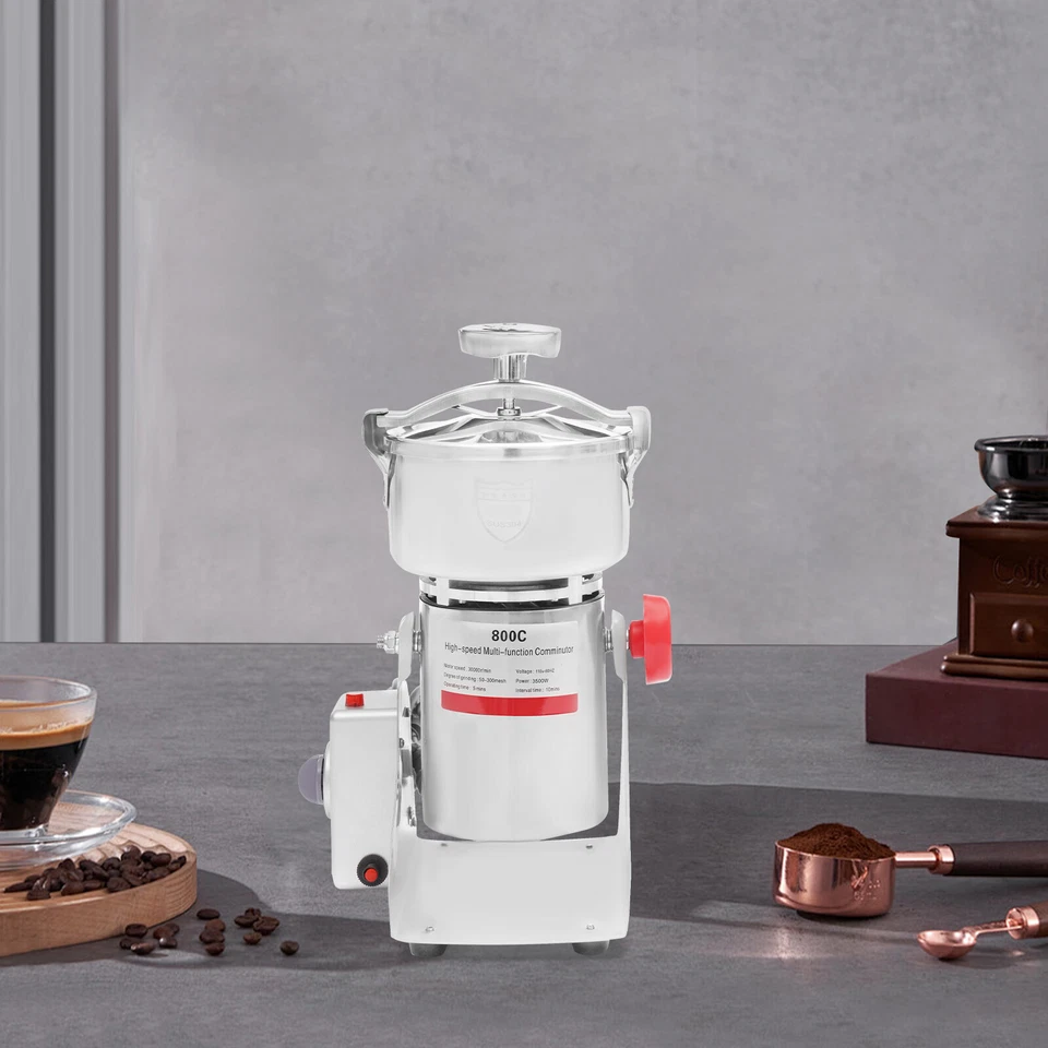 Molinillo de cereales eléctrico 3500 W 110 V harina de maíz trigo comercial seco Foto 2 de 4