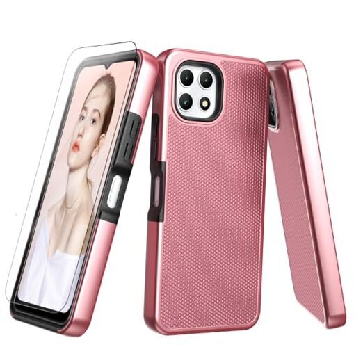 Case for T-Mobile REVVL 7 5G Phone Cover,Military Grade Drop Series,Slim & Pink