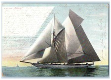 1904 Schooner Boat Sailing Scene Meteor Germany Posted Antique Postcard