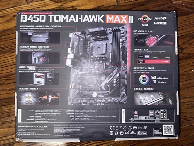 MSI B450 TOMAHAWK MAX, AMD Motherboard 824142191699| eBay