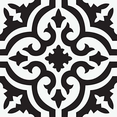 Parma Peel & Stick Floor Tiles Black