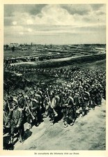 1918 Westfront * Deutsche Infanterie auf dem Marsch zur Front *  WW1