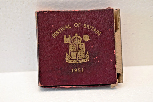 Vintage Uk Coin Festival Of Britain Royal Mint 1951 Empty Box Coin Case Collec"1