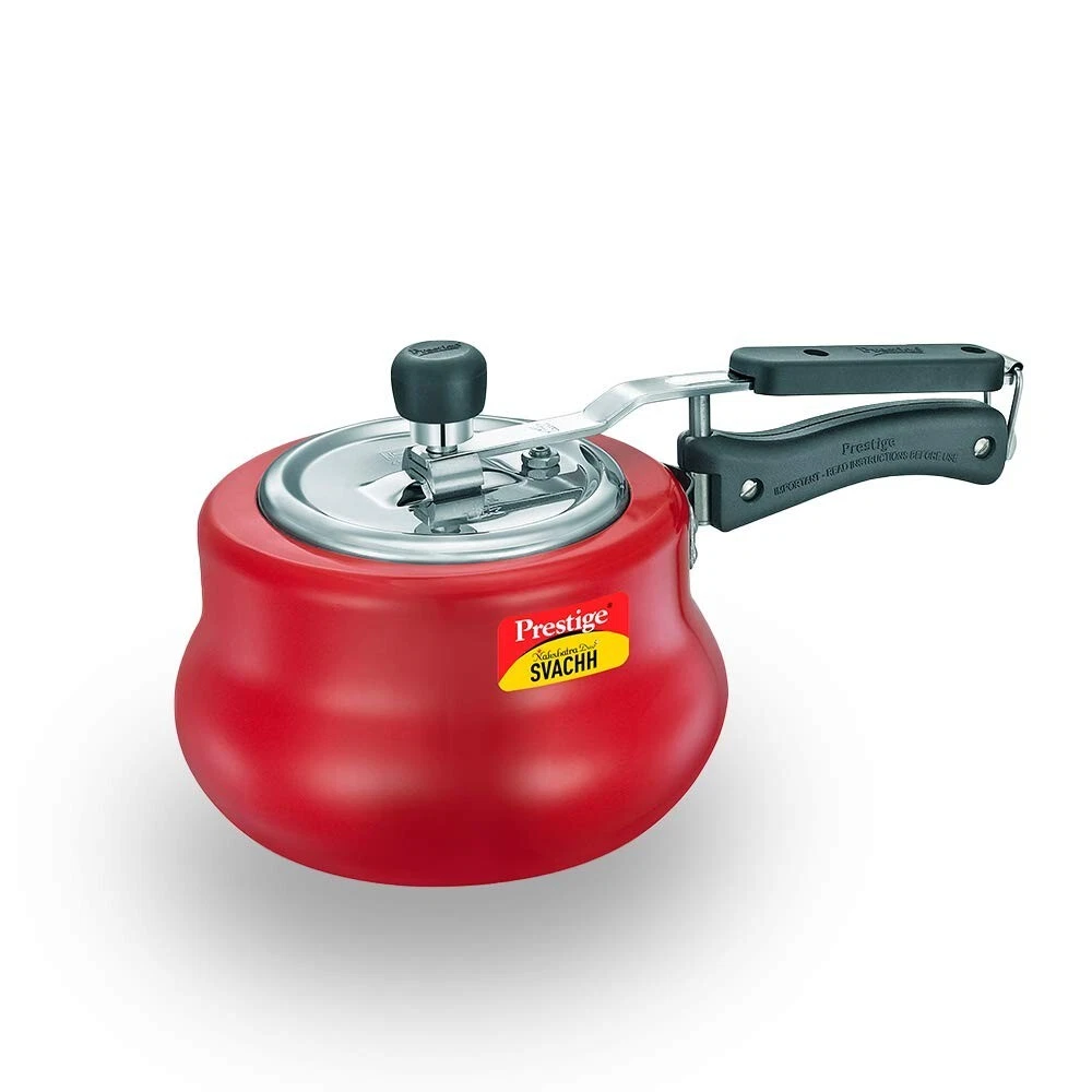 Prestige Nakshatra Duo Plus Svachh 3 L Handi Pressure Cooker Induction Base Red