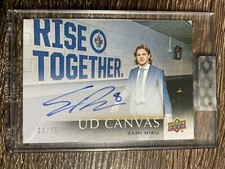 SAMI NIKU 2018-19 Clear Cut UD Canvas Autograph #13/25