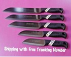 1 Set 5 Pieces Quality Kitchen Knife of Kiwi Brand, Plastic Handle New.