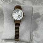 Vintage 1988 Timex Indiglo Watch Women New Battery Gold Tone Date Dial 44 25mm