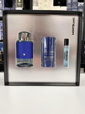 Mont Blanc Explorer Ultra Blue 3 Piece Gift Set Eau de Parfum for Men