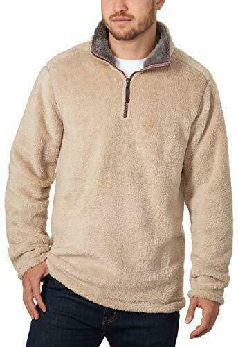 Trinity Men's 1/4 Zip Pullover Faux Fur 