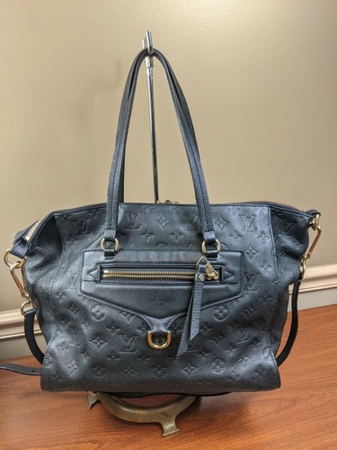 Auth LOUIS VUITTON Empreinte LUMINEUSE Navy Blue Infini Monogram Leather  Tote | eBay